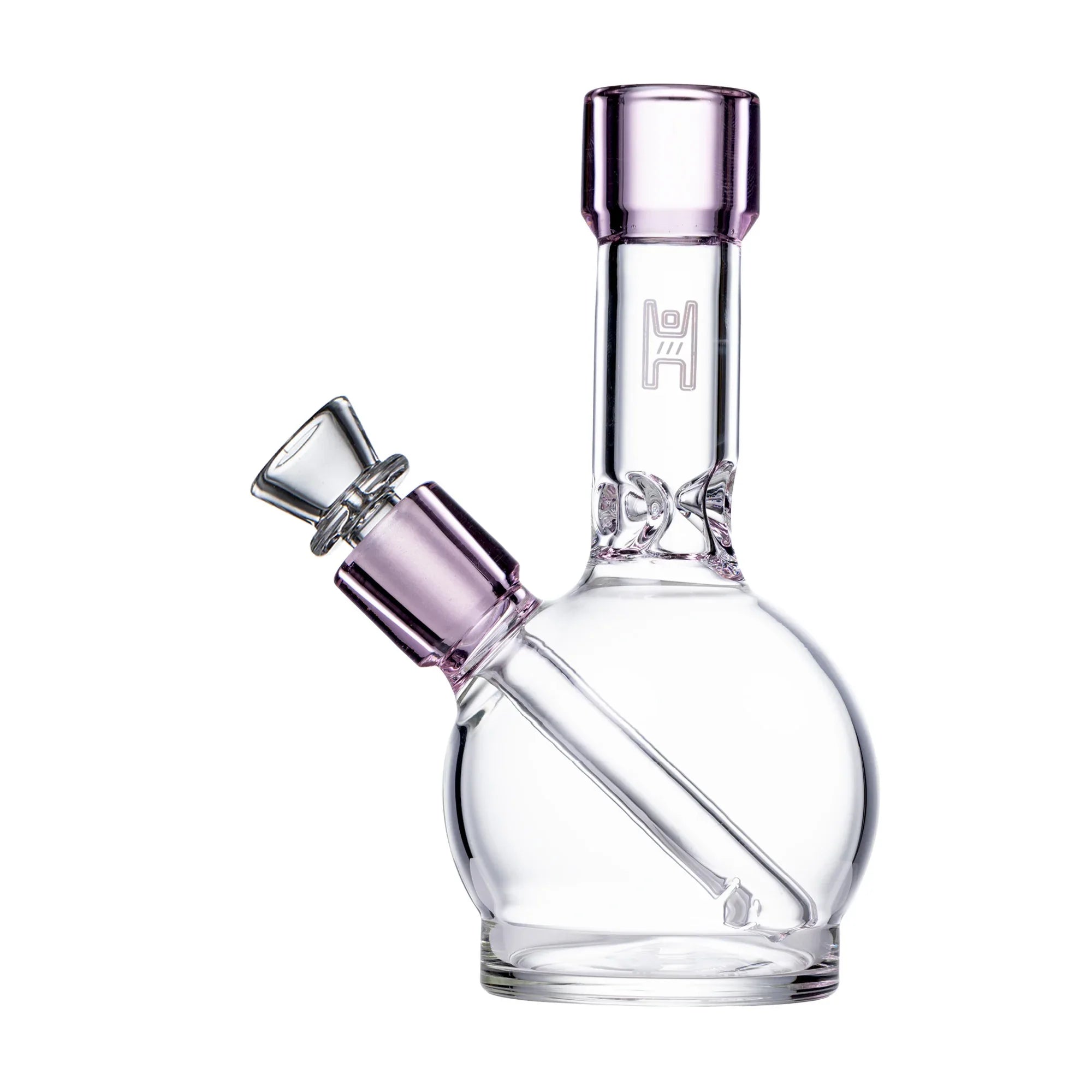 HUMAN GRADE / BUBBLER / 6`BALL / Clear & Pink
