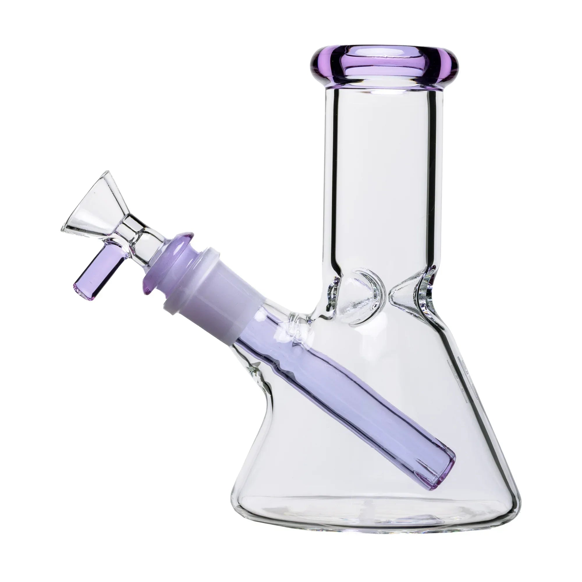 HUMAN GRADE / BUBBLER / 6`Beaker / Clear & Lavendel